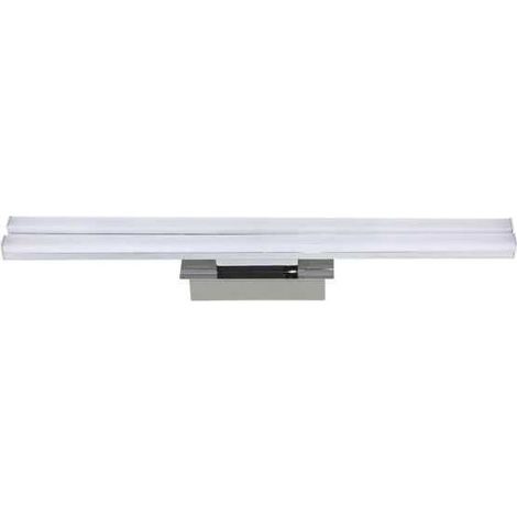 Aplique jorgina 2x10w led 1600lm 3000k l.55,5xan.7xal.8cm cromo