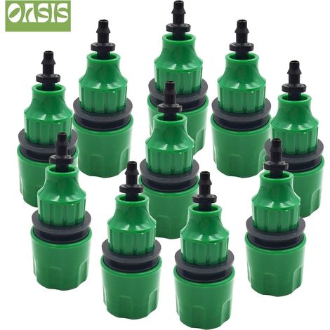 (5 pièces) 5 raccords rapides en plastique pour tuyau d'arrosage, compatibles avec les systèmes d'irrigation goutte à goutte et les équipements d'arrosage de jardin. (1/4)
