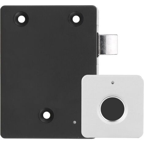 Serrures de Porte D'armoire lectroniques en Alliage D'aluminium Serrure D'empreinte Digitale Intelligente Rechargeable USB pour Fournitures de Meubles de Maison et de Bureau(Ruban carr) (1/5)