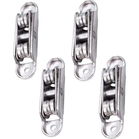 Bardusch Rouleau de porte – Poulie pour fenêtre, angle réglable en alliage de zinc, rouleau silencieux à double roue pour bureau, salon, chambre à coucher, cuisine, terrasse (1/5)
