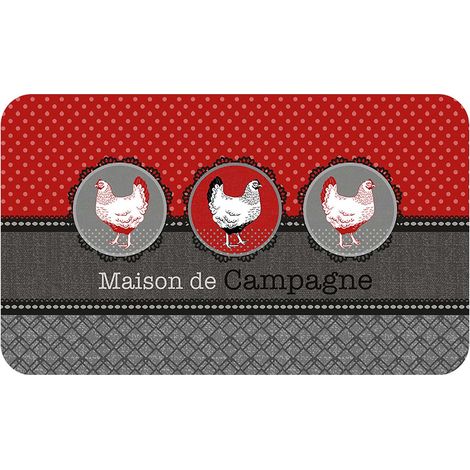 Tapis de cuisine en PVC MAISON DE CAMPAGNE (1/2)