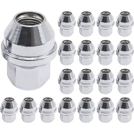 Lot de 20 écrous de jante alliage M14x1.5 hexagone 21 mm pour Tesla Model Y Ford Transit Custom – Réf. 2007065 49204, sécurité (1/5)