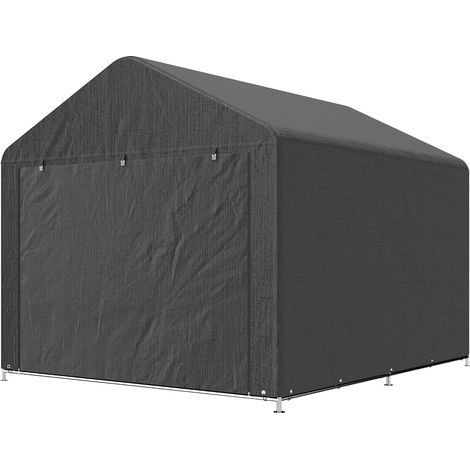 Casetta da giardino rimessa per biciclette 200 x 238 x 183 cm impermeabile porta con cerniera struttura galvanizzata design in metallo grigio scuro 210005619