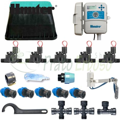 Kit irrigazione Hunter a 5 zone con programmatore da esterno X2