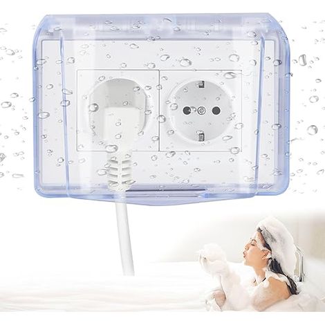 Prise Extérieure Murale Cache-Prise - Boîte Modèle 118-Jardin Résistante Aux Intempéries En Saillie Avec Clapet Protection Boîtier Panneau Plaque pour Interrupteur Intérieur et Extérieur (1/5)