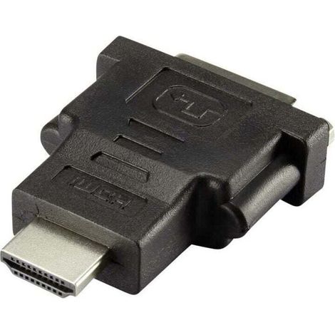 Adaptateur HDMI mâle vers DVI femelle 24+1 broches, noir – RF-4212231 (1/2)