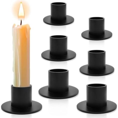 Set di 6 portacandele in metallo. Decorazione da tavola ecologica per candele. (1/5)