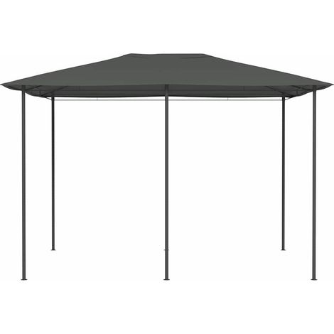 Tonnelle Barnum de Jardin, Pavillon, Pergola, Tente de jardin, 3x4x2,6 m Anthracite 160 g/m² OIB3706E (1/4)