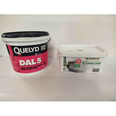 QUELYD - Colle mastic acrylique DAL 5 - 6.5kg - Spécial isolation et revêtements lourds - Voir photos (1/4)