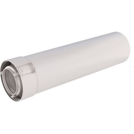 Ubbink – Conduit de fumée Rolux condensation 80/125 PPTL/PVC – Longueur 500 mm – Système Sekurit pour installation sécurisée