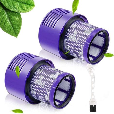 Lot de 2 Dyson Pour Série V10 Sv12 Lavables Rutilisables Filtre de Remplacement Brosse Filtre Dyson v10 Accessoire Pour Aspirateur (avec pinceau)-DOU (1/4)