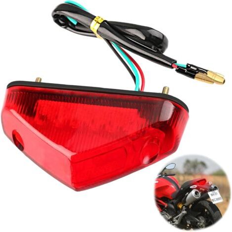 Motorrad-Rücklicht, Bremslicht mit 12 LEDs, universelles Rücklicht für Motorräder, ATVs, Dirtbikes und Roller