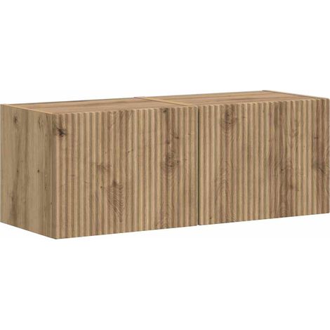 Mueble de TV Montado en la Pared 2 pcs Roble artisan vidaXL (1/5)