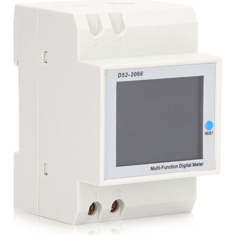 Compteur électrique monophasé intelligent avec transformateur de courant intégré, tension AC 250-450V, mesure de puissance et de tension. (1/5)
