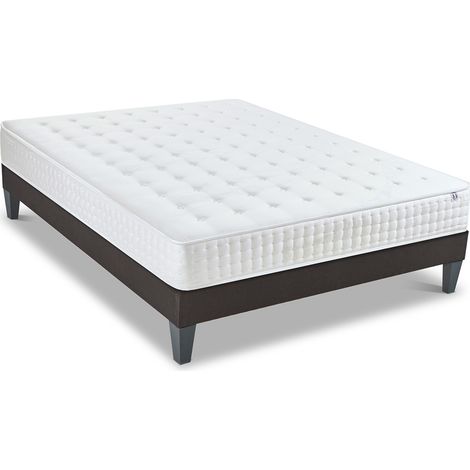 OLYMPE LITERIE Ensemble APOLLON 90x190 cm Matelas Mémoire de forme + Sommier Bois (1/5)