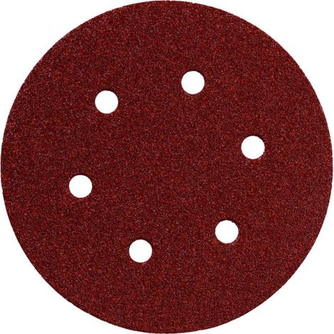 5 feuilles abrasives auto-agrippantes, 150 mm, P 60, série « professional », pour bois et métal, pour ponceuse excentrique metabo 5 pièces