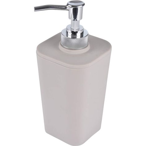 Douceur d'Intérieur Dispenser di Sapone Effetto Soft Touch 7 x 7 x 17,5 cm Vitamina Grigio