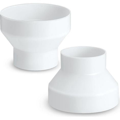 2 réducteurs/élargisseurs de conduit de 6 à 4 pouces en ABS, adaptateurs pour conduit de ventilation de ventilateur ou de sécheuse, tuyau C (1/5)