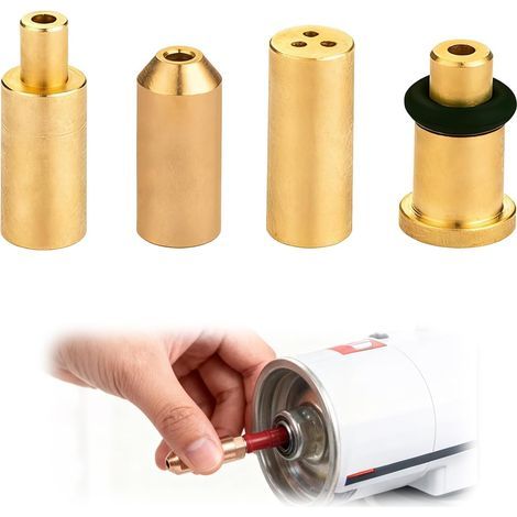 4Pcs adaptateurs de Recharge de gaz en Laiton (4 en 1) compatibles avec Certains briquets Rechargeables Type S.T. Dupont – Buses de différentes Tailles pièces de Rechange DIY (Jaune Rouge Vert Bleu) (1/5)