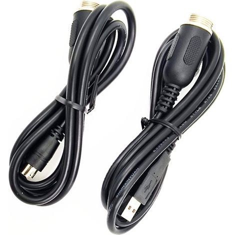 Adaptateur de câble (2 pièces) DIN6 (1 pièce) + USB (1 pièce) pour connexion Thrustmaster TH8A. Compatible avec TSH et TSH+. (1/2)