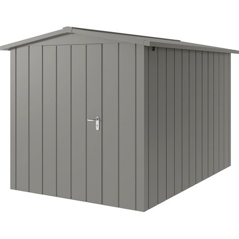 Hörmann Metall-Gerätehaus "Juno" mit Satteldach, JSD7 - Modern, 214 x 310 cm (B x T), graualuminium, 1-flüglige Tür, Anschlag links (1/5)