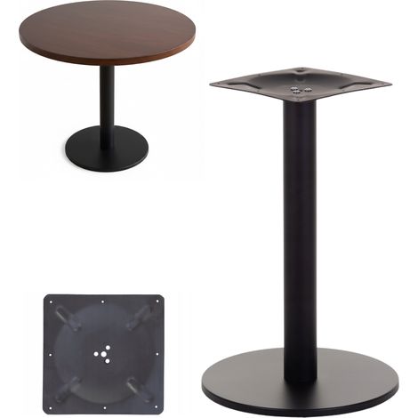 Base per tavolo loft dritta, nera - diametro 45 cm AKS (1/5)