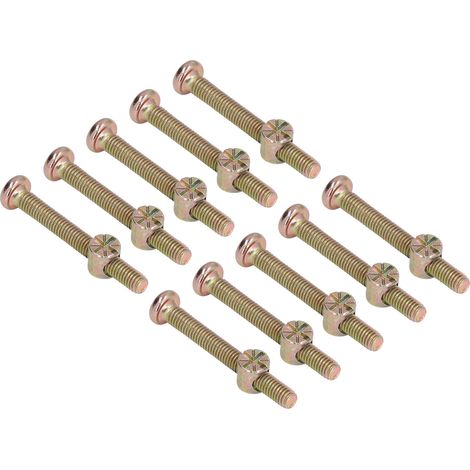 10 Jeux de Vis à Tête Cylindrique Hexagonale M6 en Acier Inoxydable pour Meubles et Montage, Kit de Fixation M6x50mm (1/5)