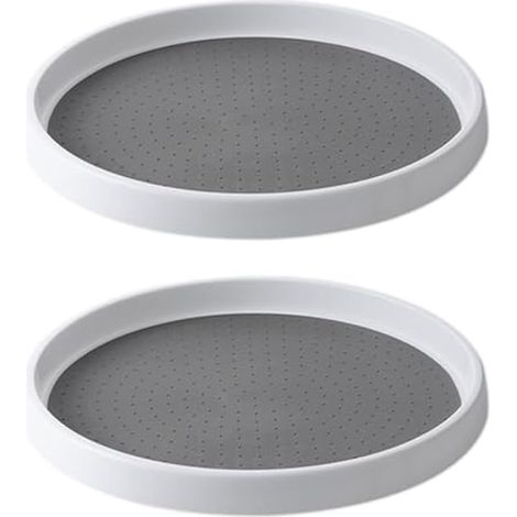 Lazy Susan Lot de 2 platines tournantes de 25 cm pour placard, épices et condiments (1/5)