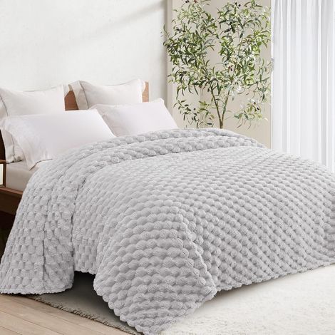 Couverture Polaire Jacquard 3D Plaid Canapé, 150x200 cm (1/5)