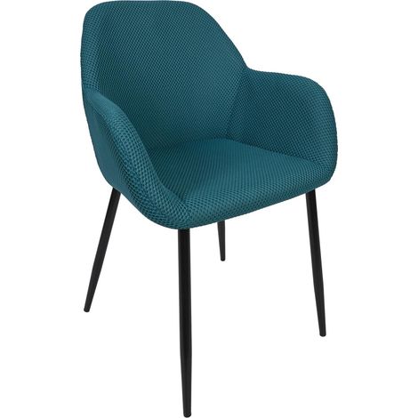 Silla Lavia, contorneada, turquesa, con reposabrazos. (1/5)