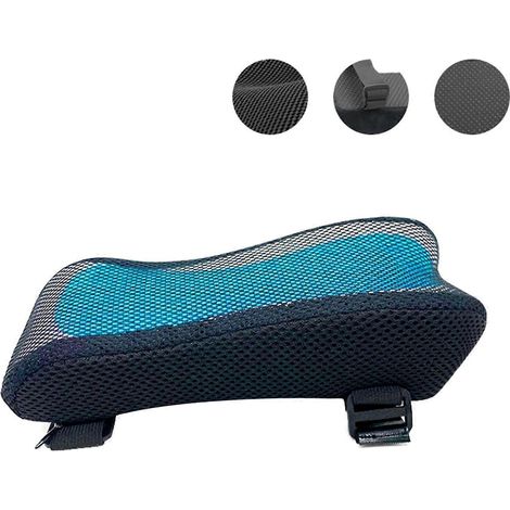 Coussin d'accoudoir en mousse à mémoire de forme pour les coudes, housse d'accoudoir pour jeux vidéo, bureau à domicile - Style gel