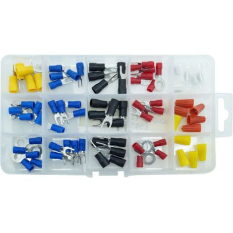Set mit 125 vorisolierten elektrischen Kabelschuhen (125 Stück) (1/3)