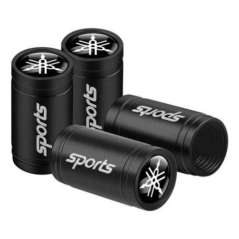 (Noir pour) 4 pièces Bouchons de valve de pneu en alliage d'aluminium pour orifice d'air et orifice de poussière - Accessoires de tuning pour voiture neuve (1/5)