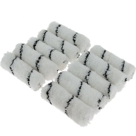 Outils de corail Corail 41400 facile Coater Peinture Mini Roller Coque avec une pochette en microfibre Tissu 10,2 cm Pack Lot de 10 pieces - Blanc (10 pieces) (1/5)