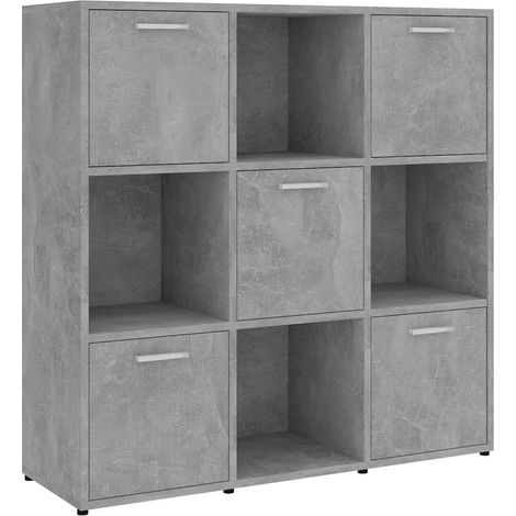 Maison Exclusive - Libreria Grigio Cemento 90x30x90 cm in Legno Multistrato (1/5)