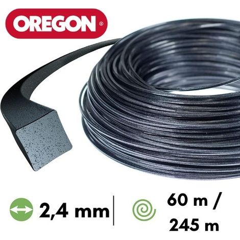 Fil nylon / alu carré Oregon Nylium® débroussailleuse 2,4 mm 60 mètres (1/2)