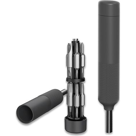 Kit tournevis precision 27 en 1 multifonction demontage reparation smartphone ordinateur lunettes acier Cr V boitier ABS gris (1/5)