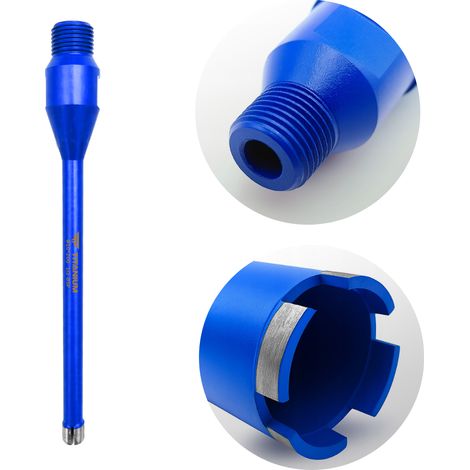 Foret diamanté pour scie cloche à béton 10 mm 200 mm 1/2 BSP titane (1/5)