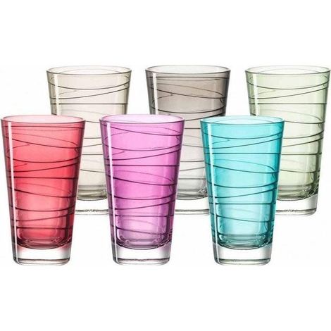 Leonardo Set di 6 Bicchieri Multicolore Design Geometrico