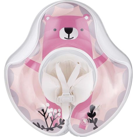 Cercle Natation Bébé Ours Rose 58cm Dos Support Siège 6-36 Mois Sécurité Enfant (1/2)