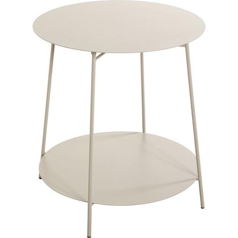 Table Basse en Métal "Conrad" 50cm Gris (1/4)