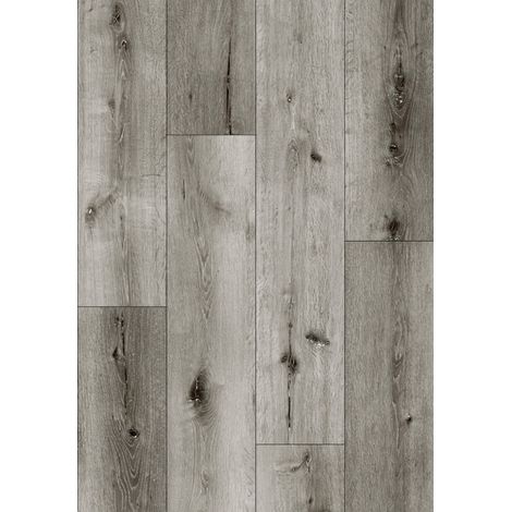 Mexen Lago Vista échantillon de panneaux vinyle 1240 x 182 mm SPC 6,5 mm, sous-couche IXPE 1,5 mm, 4 V-Fuge, Chêne - F1035-S (1/5)