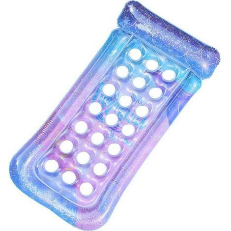 Bouée Gonflable - Fauteuil Gonflable Réglable Pour Adultes - Forme Sirène - 2 En 1 Transat Et Bain De Soleil - 1 Pièce (1/3)