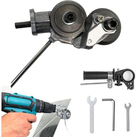 Cisaille tole électrique Coupeur-tôle Coupe Metal pour Perceuse Ciseaux de perceuse électriques pour plaque métallique, Cisaille a Tole pour Visseuse (Perceuse non incluse)