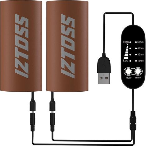 IZTOSS Motorrad-Lenkergriff-Heizbezug, elektrisch, intelligent, beheizt, braun