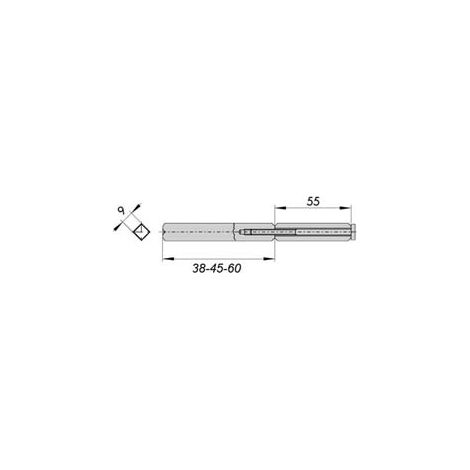 QUADRO MANIGLIA SDOPPIATO 07083- - mm.45x55 (107083520) - 1 pezzi CISA