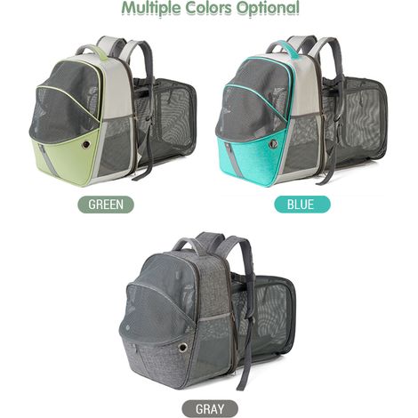 Sac à dos extensible pour animaux de compagnie, sac de transport en maille respirante pour chats et chiens, Portable et pliable, voyage/randonnée/Camping (1/5)