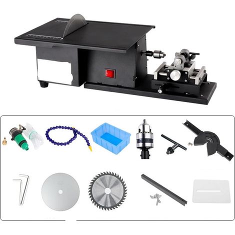 Polisseuse Ponceuse 2500W 5 en 1 Machine de polissage de bureau multifonctionnelle Jade sculpture meulage Machine de découpe perle ronde poinçonneuse(Simple Version) (1/5)