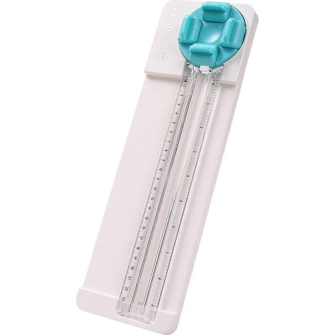 KW-Trio Papierschneider 4-in-1 Rollschneider 23 cm Länge mit Gerade-, Wellen-, Perforations- und Falzfunktion