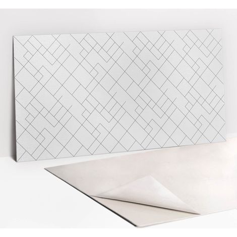 Pannelli da Parete Autoadesivi – Decorativi - Parete Piastrelle - Pannello Murale – 100x50 cm - Quadrati Minimalisti (1/5)